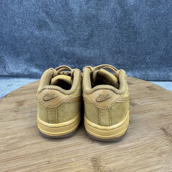 Nike Boys Air Force 1 LV8 Size 7C Shoes Brown Wheat Casual Comfort Sneakers - Picture 4 of 9